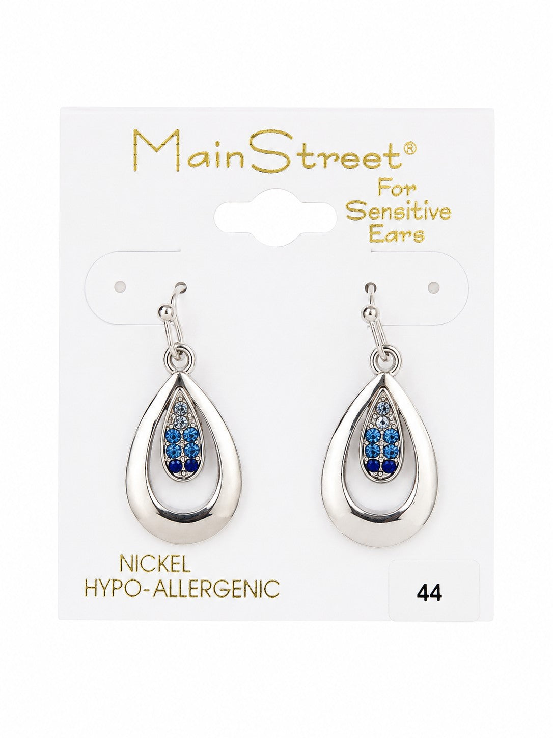 Blue Jewel Drop Earring