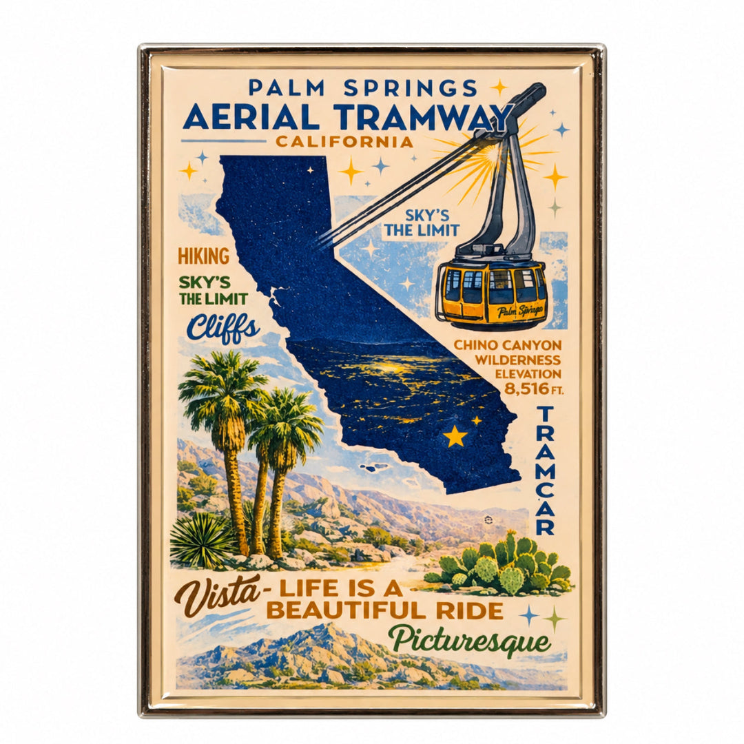 PSAT Retro Travel Poster Magnet