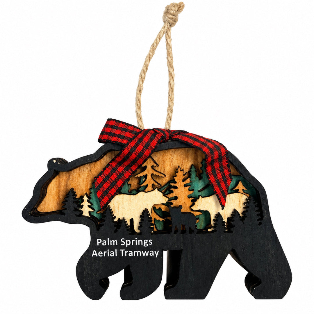 Wood Bear Ornament